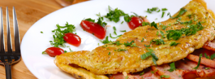 Del Monte Pepper, Tomato and Ham Omelette